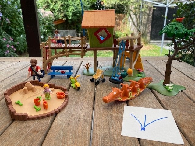 Playmobil speeltuin met zandbak als nieuw, Ophalen of Verzenden