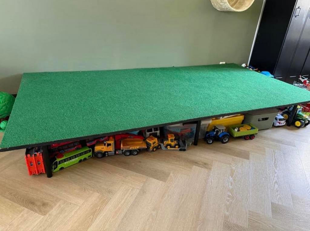 Speeltafel Lego, Playmobil, auto of trein met zachte stof, Ophalen, Gebruikt