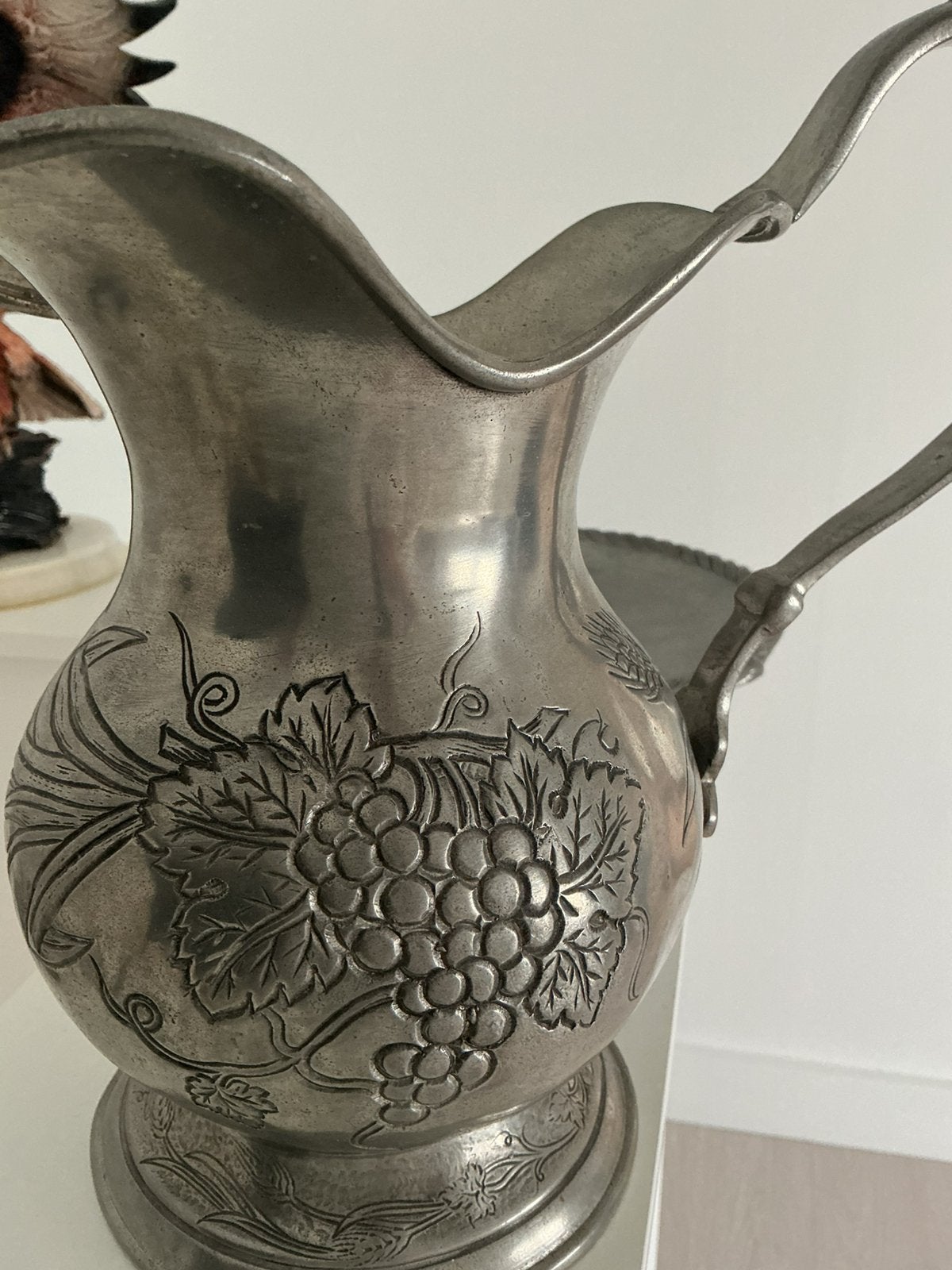 Massieve tinnen set (schaal+ kruik), Antiek en Kunst, Antiek | Tin, Ophalen