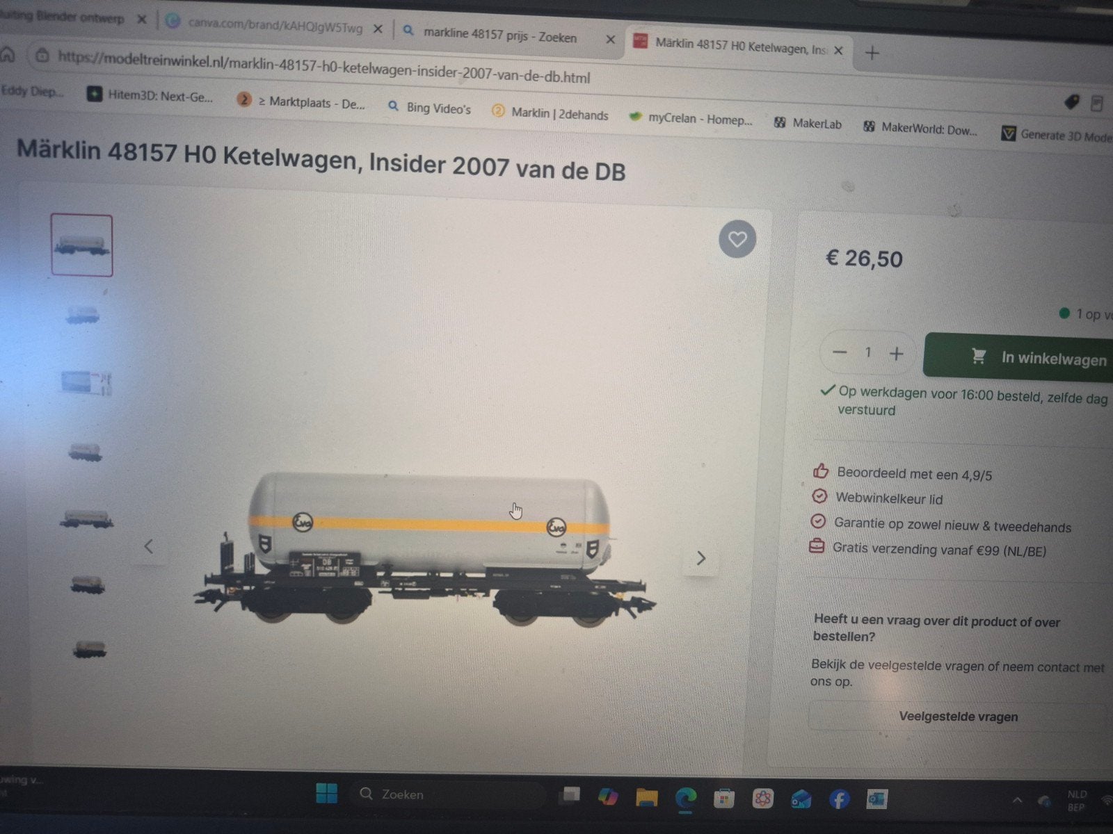 Marklin 48157, Hobby en Vrije tijd, Modeltreinen | H0, Ophalen of Verzenden