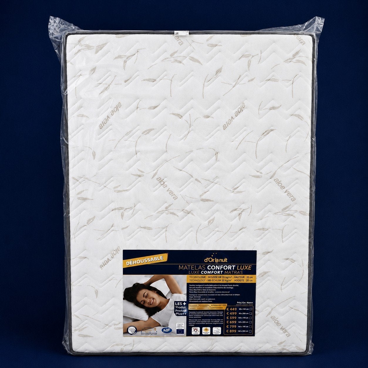 Matelas aloe vera, Maison & Meubles, Enlèvement, 200 cm, Matelas