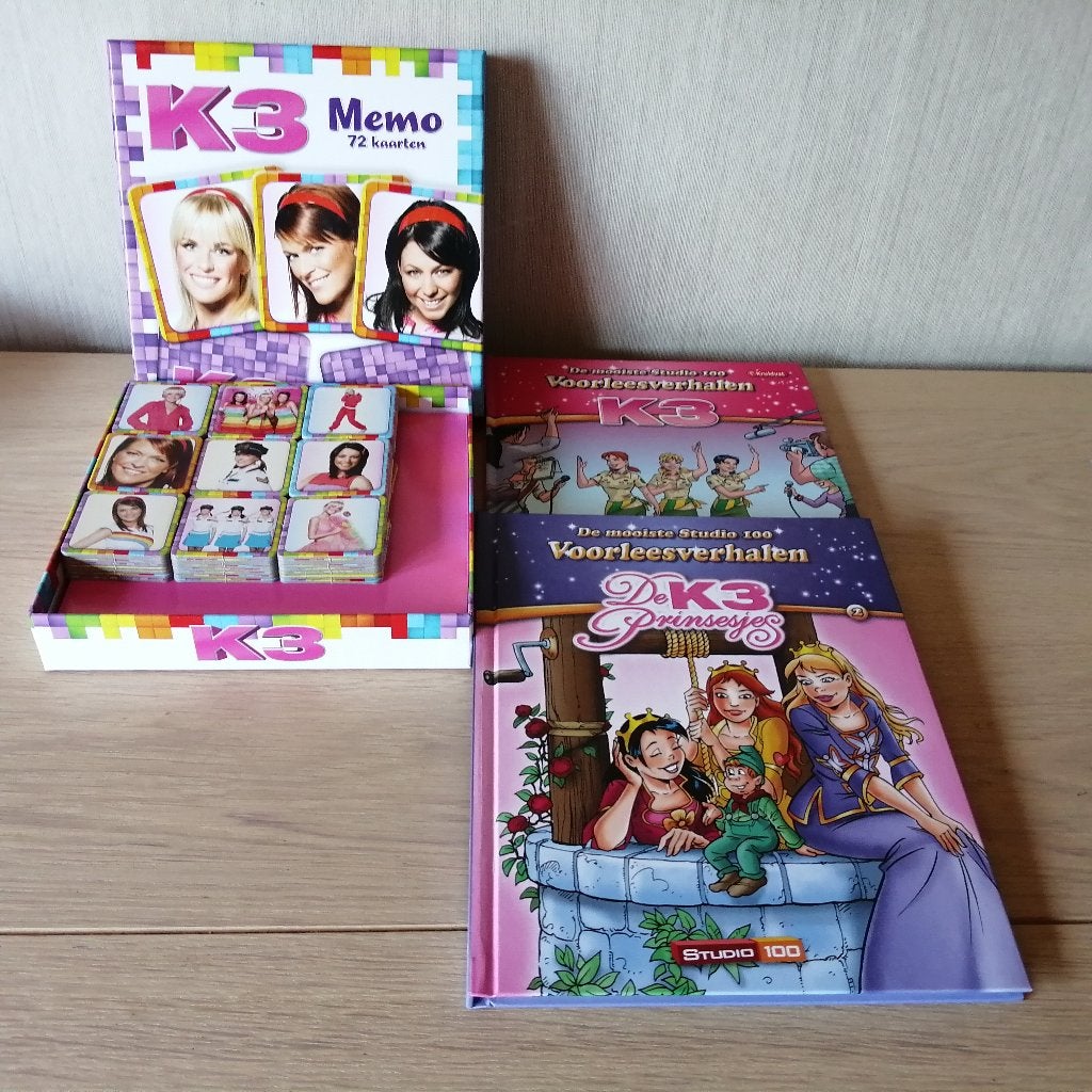 Memo spel + 2 voorlees/boekjes K3, Enlèvement, Puzzles