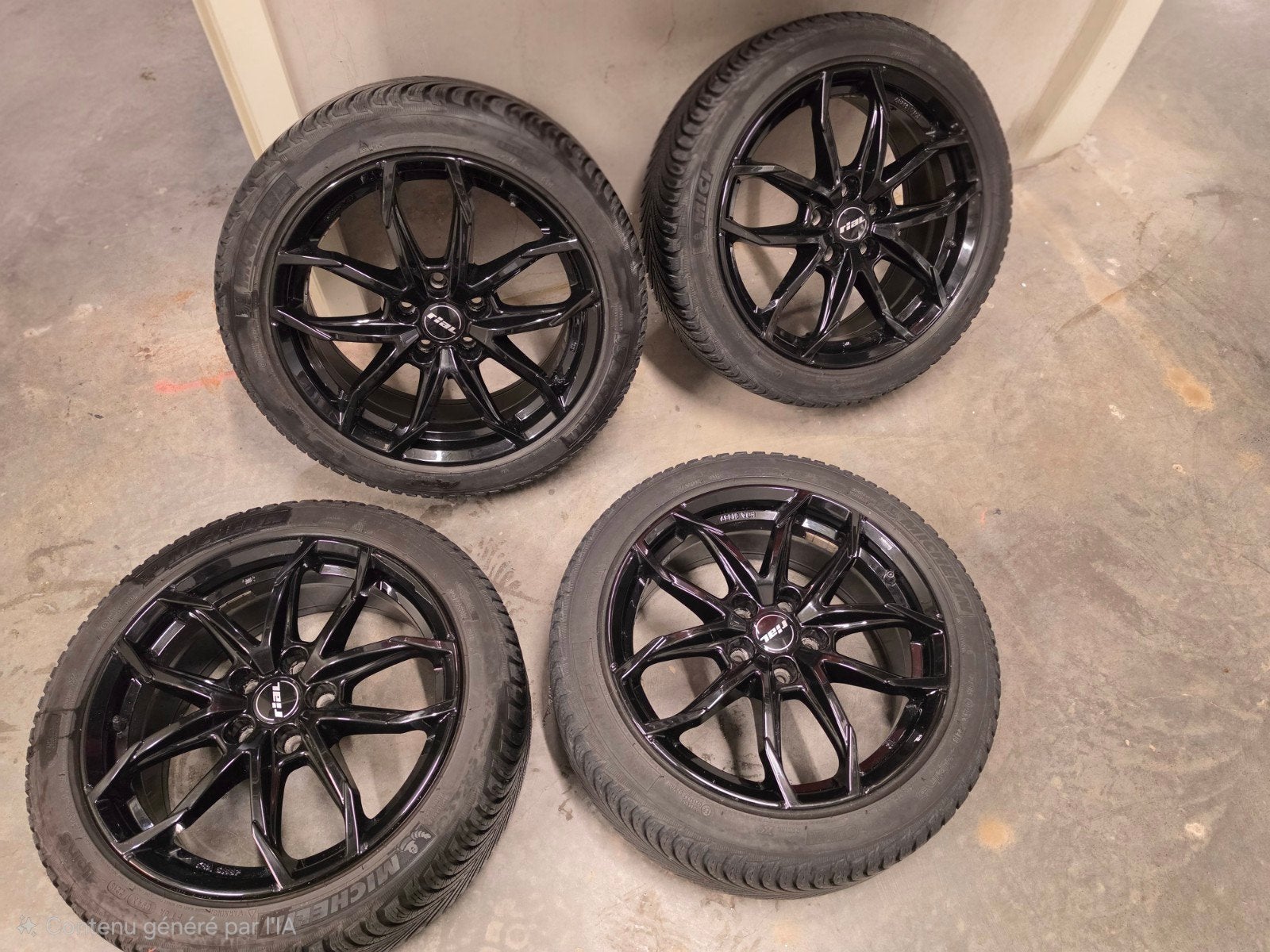 4 Jantes Hiver 17" Rial 5x108 ET45, Pneus Michelin Alpin 5, Autos : Pièces & Accessoires, Pneus hiver, Véhicule de tourisme, Enlèvement