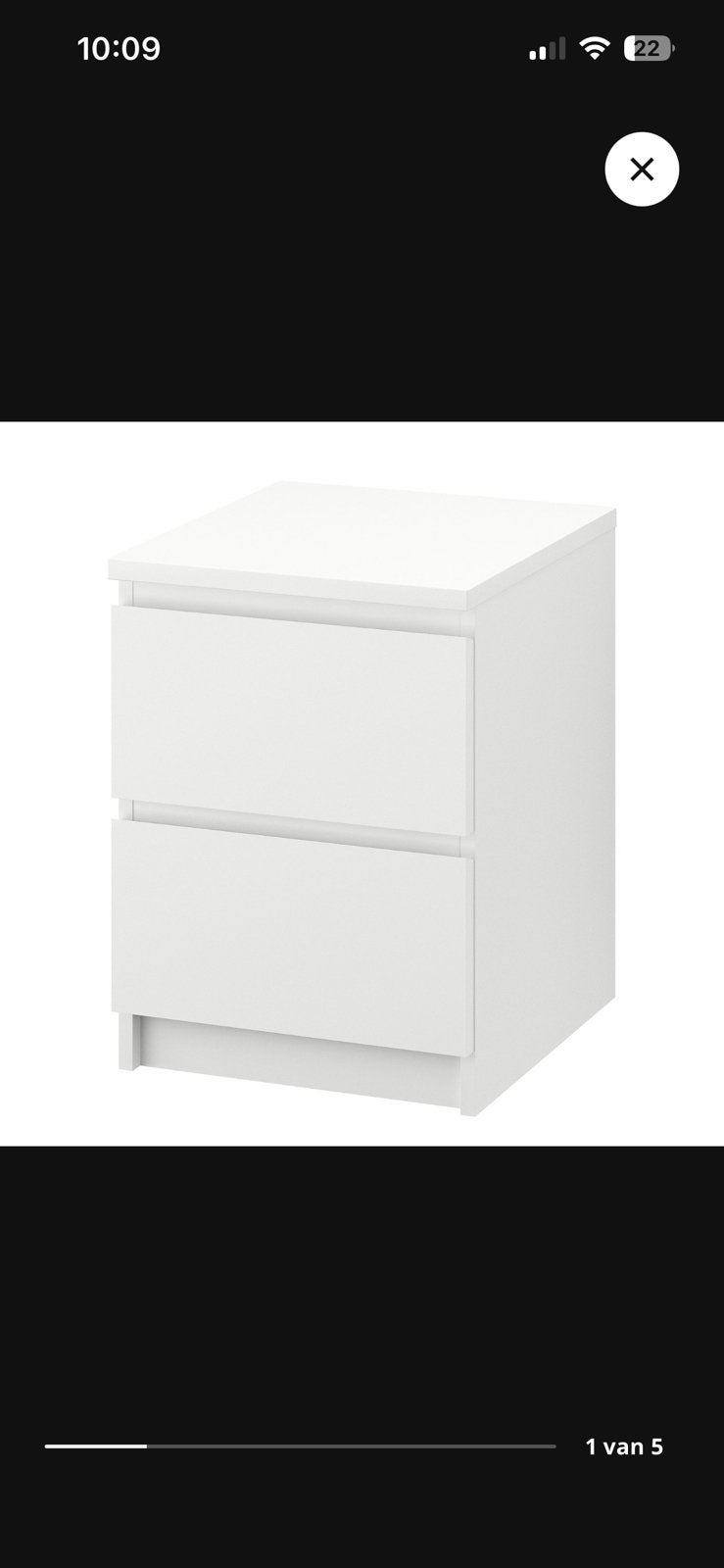 Ikea nachtkastje NIEUW!, Ophalen, Nieuw, Minder dan 45 cm, Minder dan 55 cm