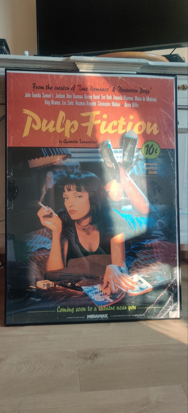 Affiche Film Pulp Fiction+cadre, Verzamelen, Ophalen