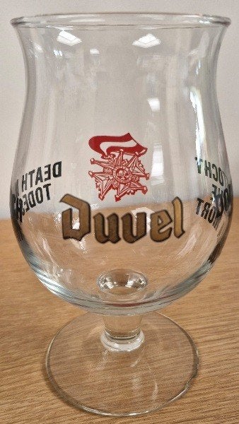 DUVEL ZELDZAAM DODENTOCHTGLAS, Verzamelen, Biermerken, Ophalen of Verzenden, Gebruikt, Glas of Glazen, Duvel