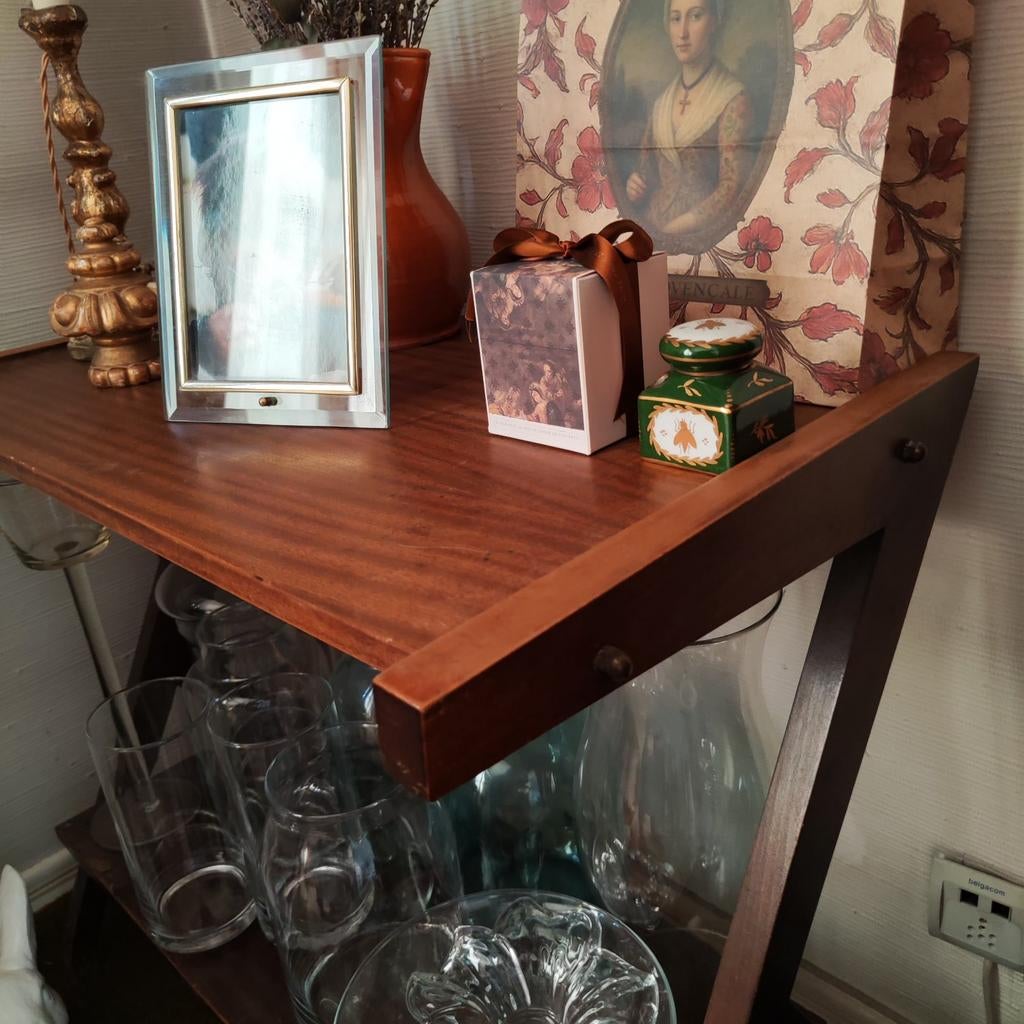Console TV Vintage 50/60 en frêne, Maison & Meubles, Enlèvement