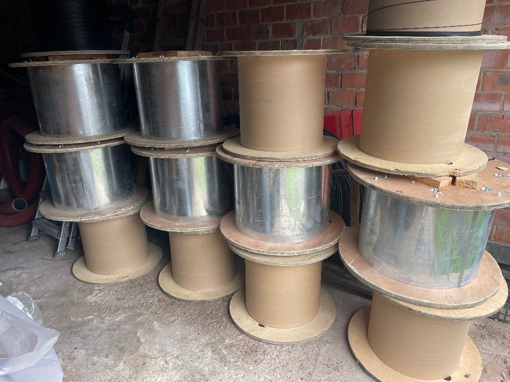 Houten kabelbobijnen / haspels te koop, Tuin en Terras, Overige Tuin en Terras, Ophalen, Zo goed als nieuw