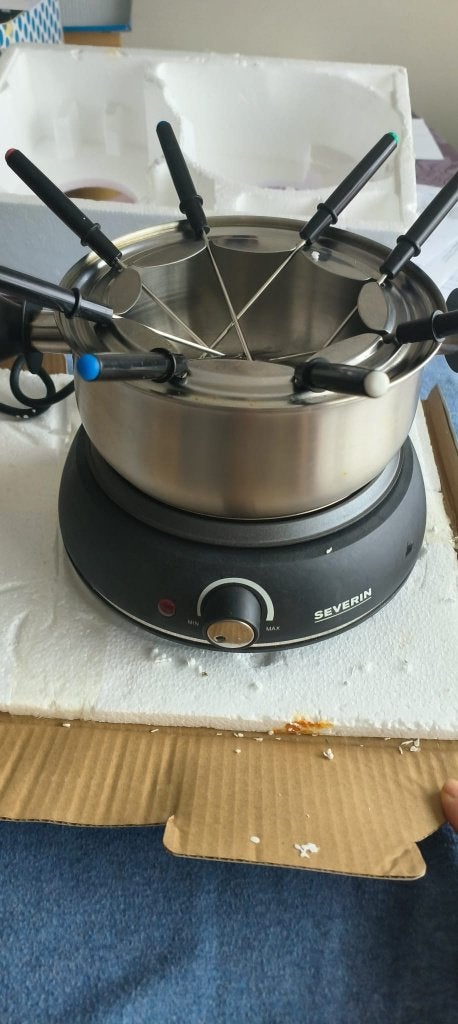 Electrisch Fonduestel van het merk "Severin", Electroménager, Fondue, Utilisé, Service à fondue, Électrique, Enlèvement ou Envoi