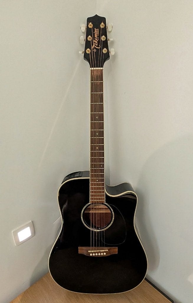 Takamine G-serie elektro-akoestisch + Flycase, Verzenden, Gebruikt, Western- of Steelstringgitaar, Met koffer