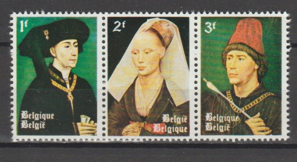 België 1964 Rogier van der Weyden strip **, Postzegels en Munten, Orginele gom, Kunst, Ophalen of Verzenden, Postfris