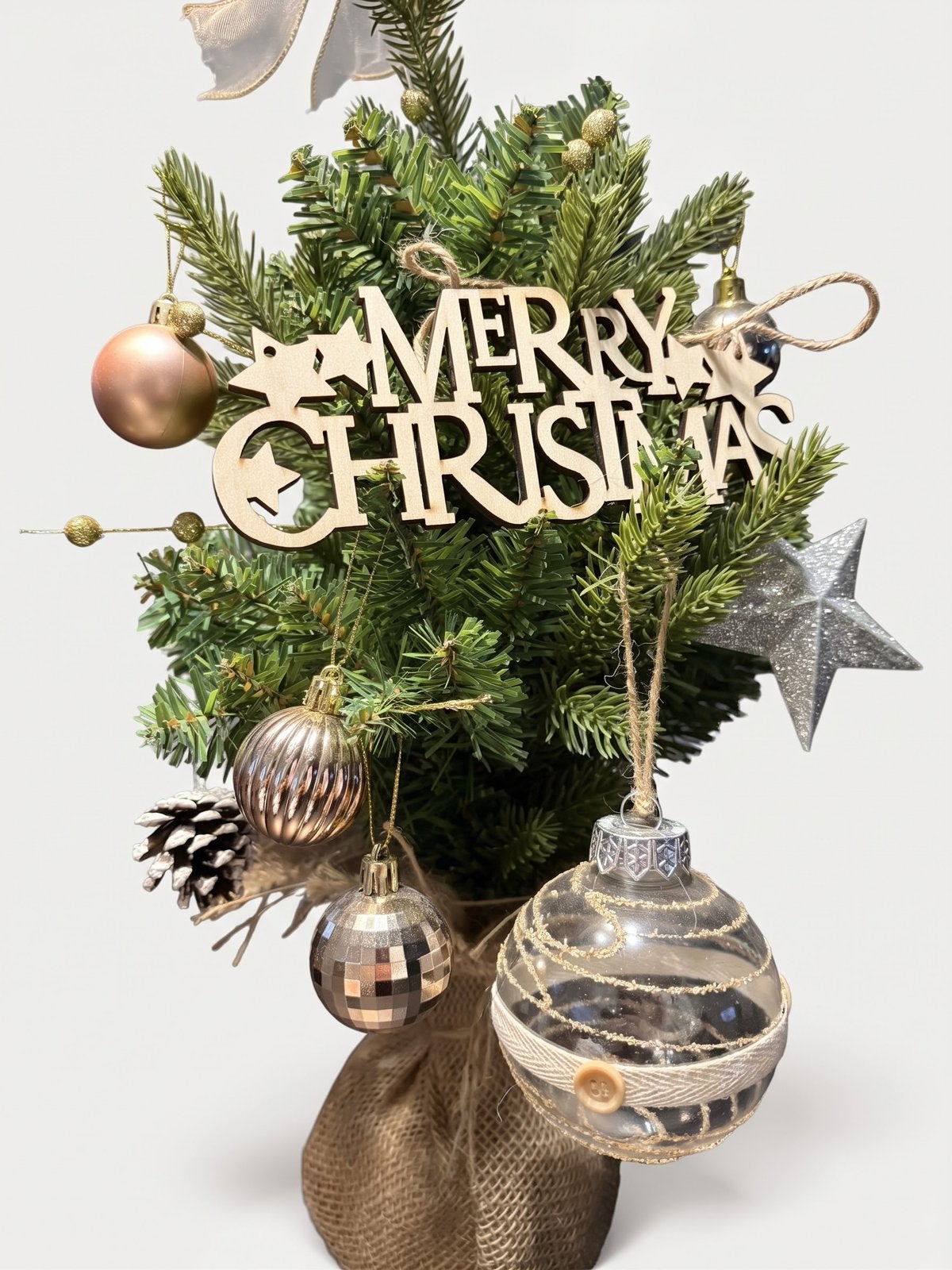 Mini Kunstkerstboom - 50 cm, Ophalen of Verzenden, Zo goed als nieuw