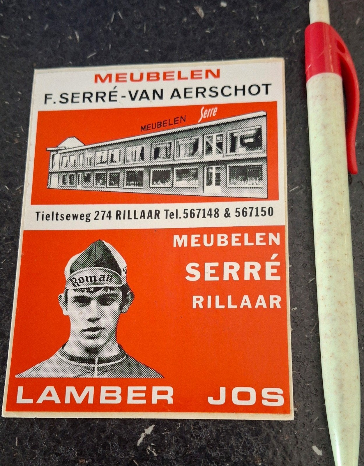 autocollant cyclisme vélo Serré Rillaar Jos Lamber, Enlèvement ou Envoi, Comme neuf, Sport