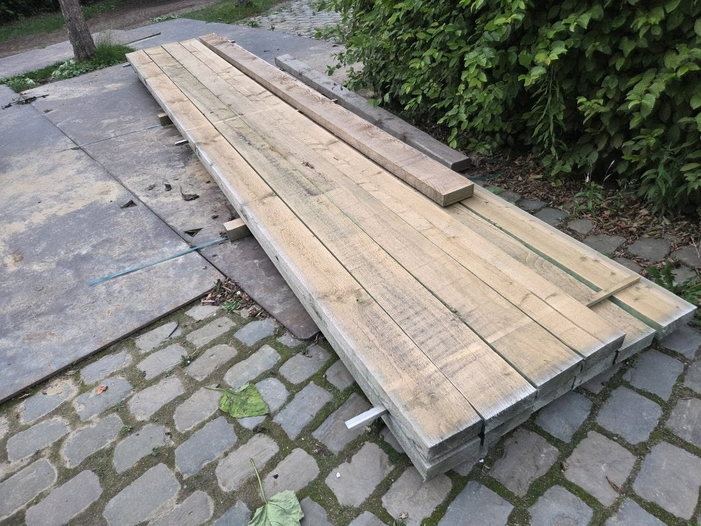 Poutres imprégnées 17,5 x 6,3 cm (longueurs de 4m20 et 5m10), Neuf, 50 mm ou plus, 300 cm ou plus, Enlèvement
