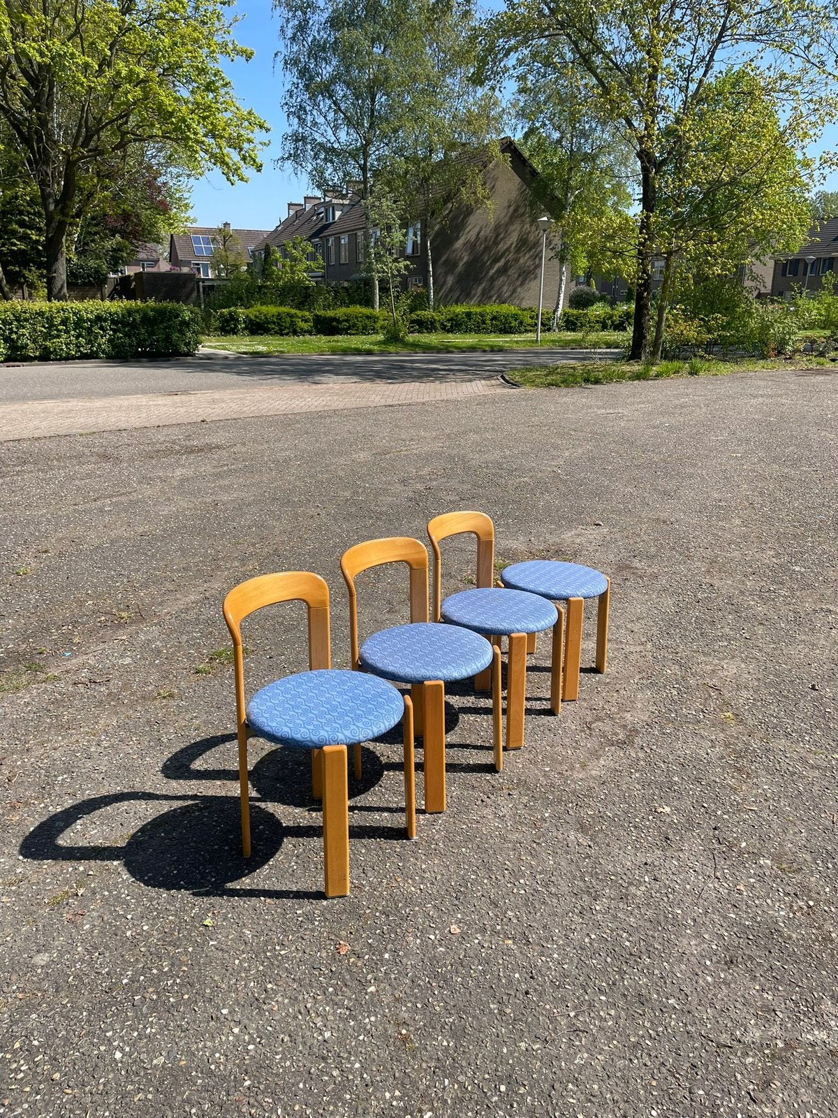 Bruno Rey Kusch Co Hay stoelen + hocker naturel/zitting, Ophalen