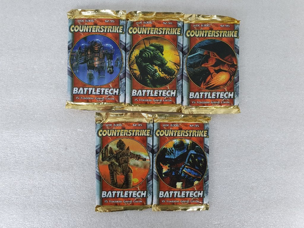 Battletech: 5 Counterstrike Booster Packs WOC 6306 (2), Hobby en Vrije tijd, Wargaming, Ophalen of Verzenden, Nieuw