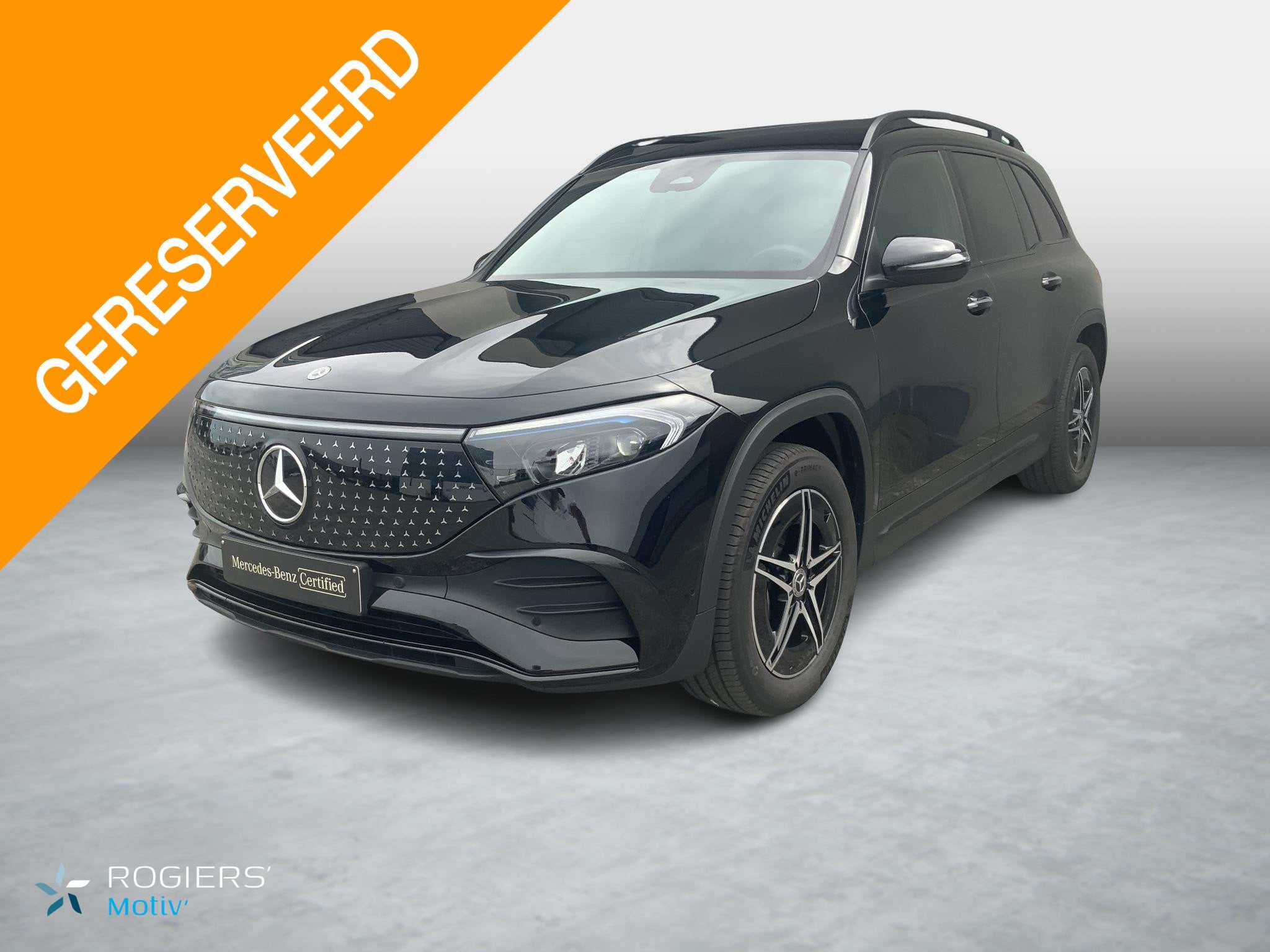 Mercedes-Benz EQB 250+ AMG Line, Auto's, Mercedes-Benz, Dealer onderhouden, Stof, Gebruikt, Zwart
