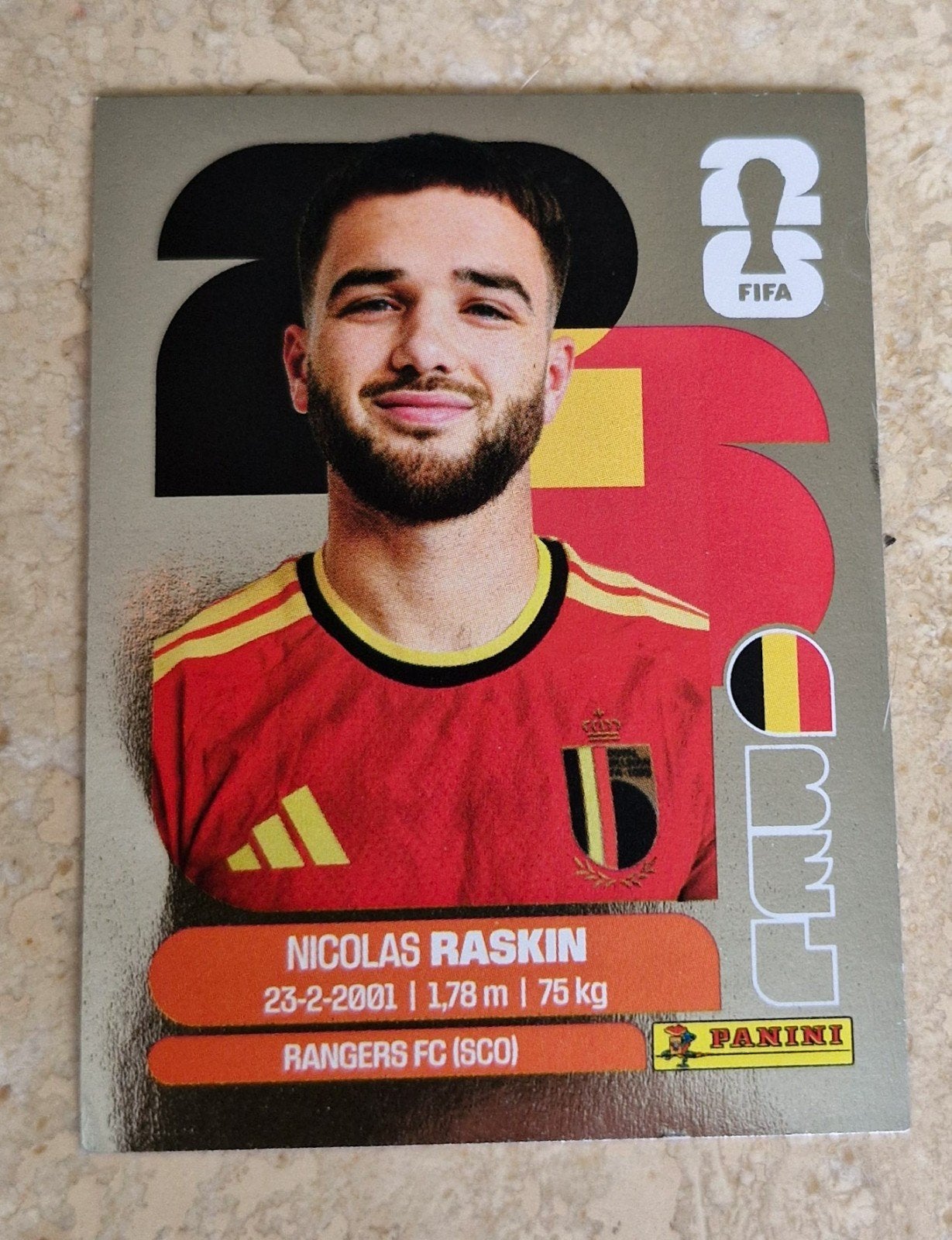 Nicolas Raskin Zilveren Sticker Panini Wk 26, Ophalen of Verzenden, Sticker