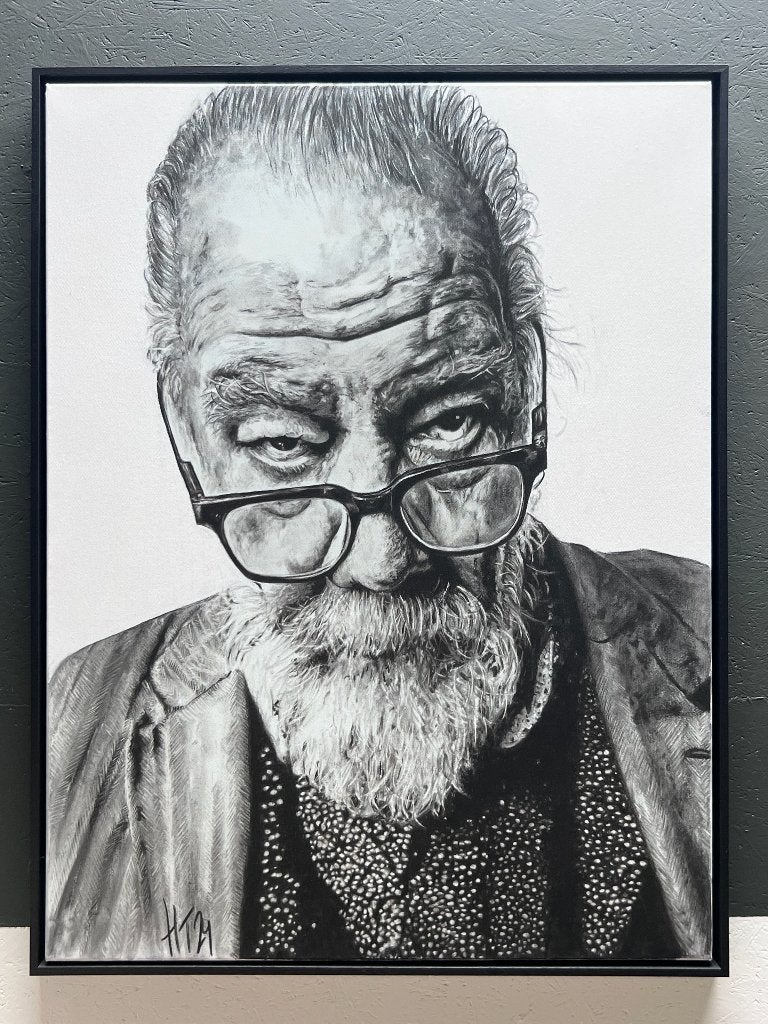 Houtskooltekening "Roland Van Campenhout", Ophalen, Tekening, Houtskooltekening, Gesigneerd