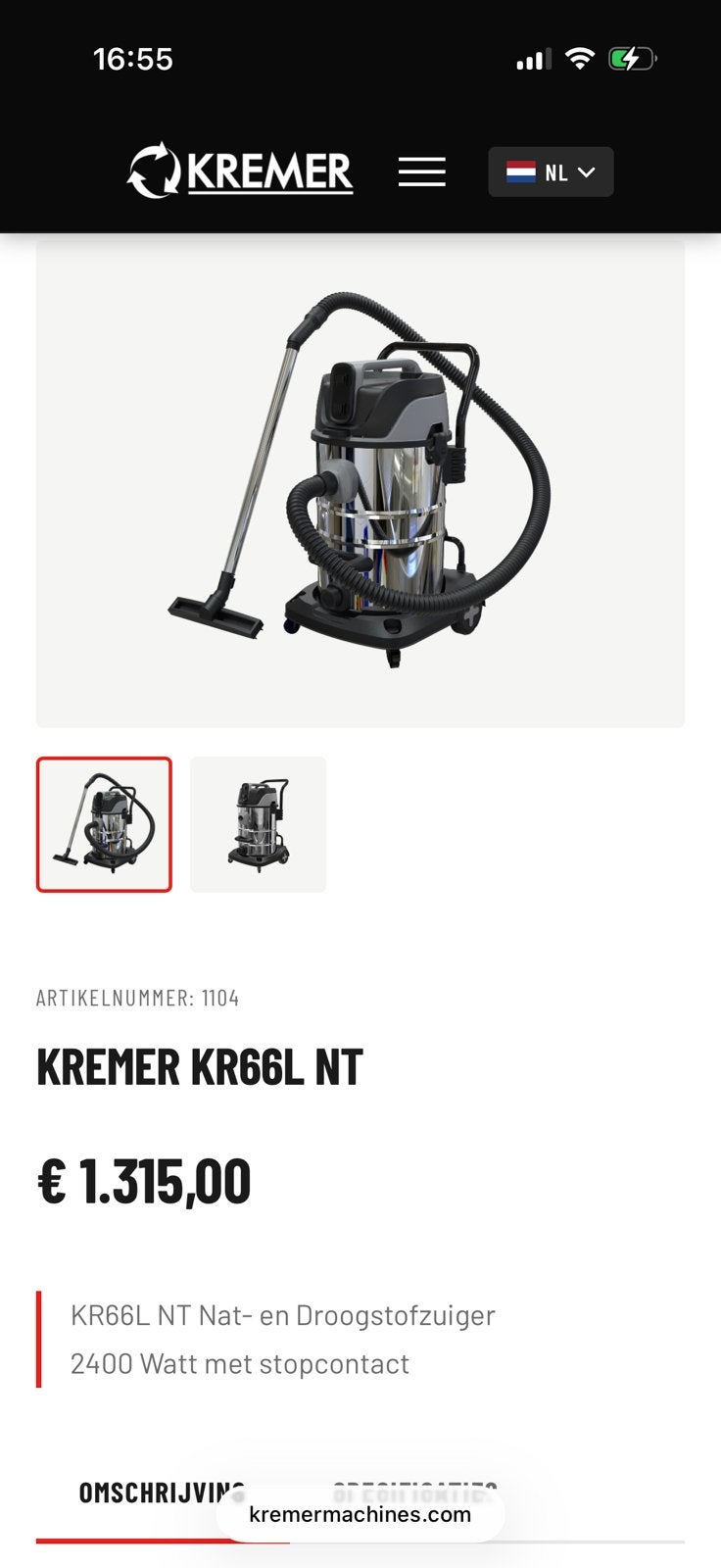 Kremer KR66L NT, Ophalen, Nieuw