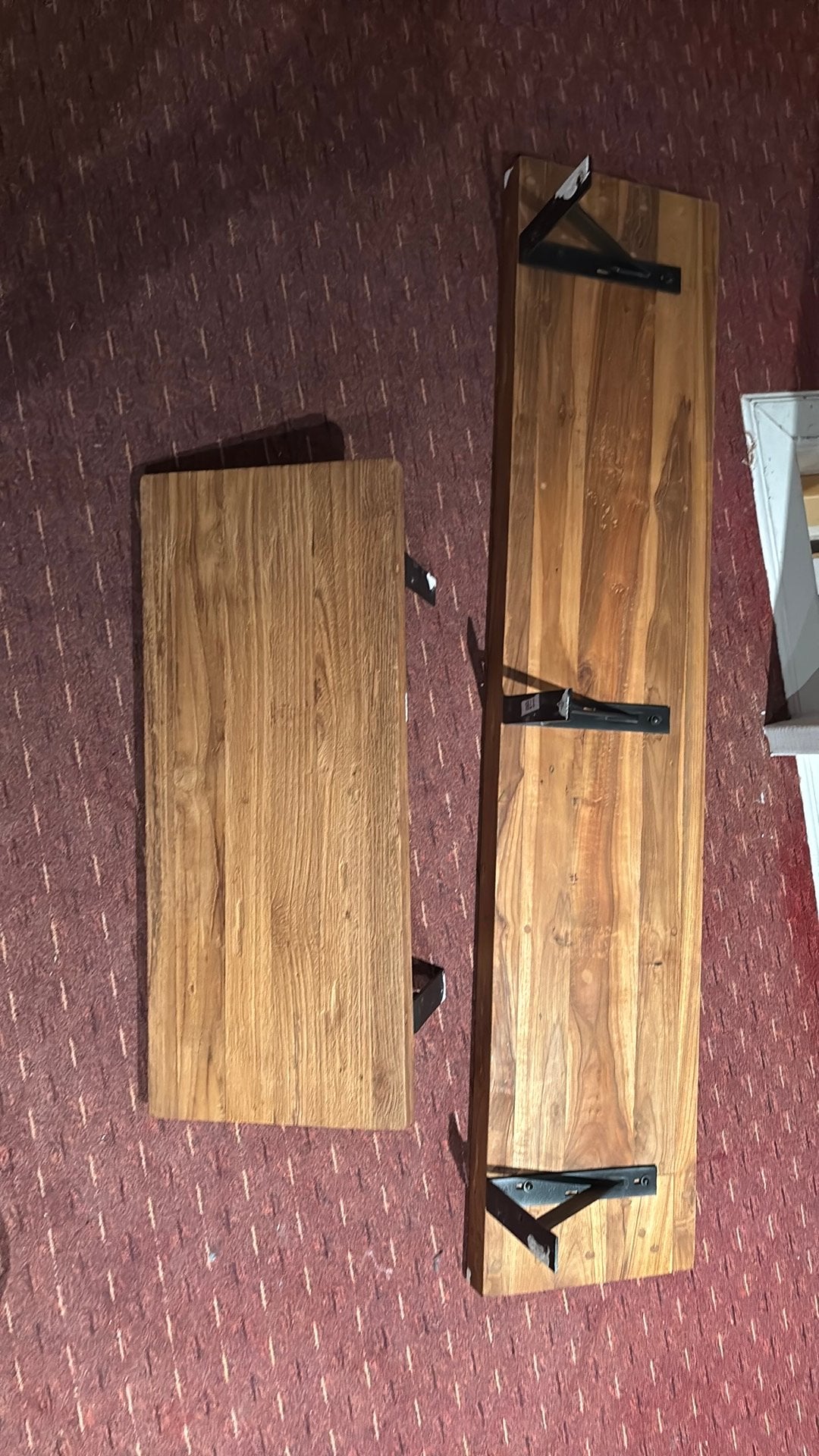 Industriële schapjes - hout, Ophalen, Zo goed als nieuw