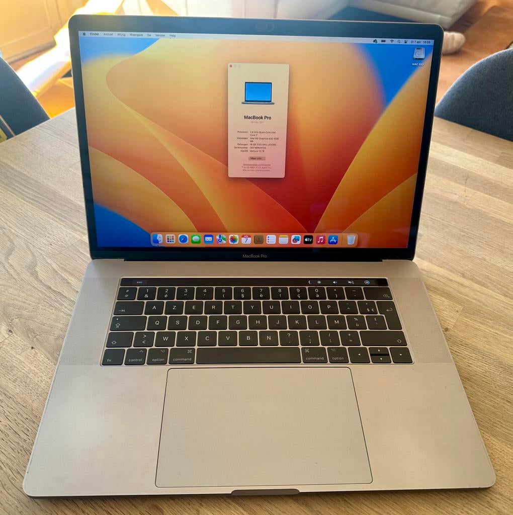 Macbook pro intel i7 15 inch 2017, Computers en Software, 15 inch, Ophalen of Verzenden, Zo goed als nieuw, MacBook