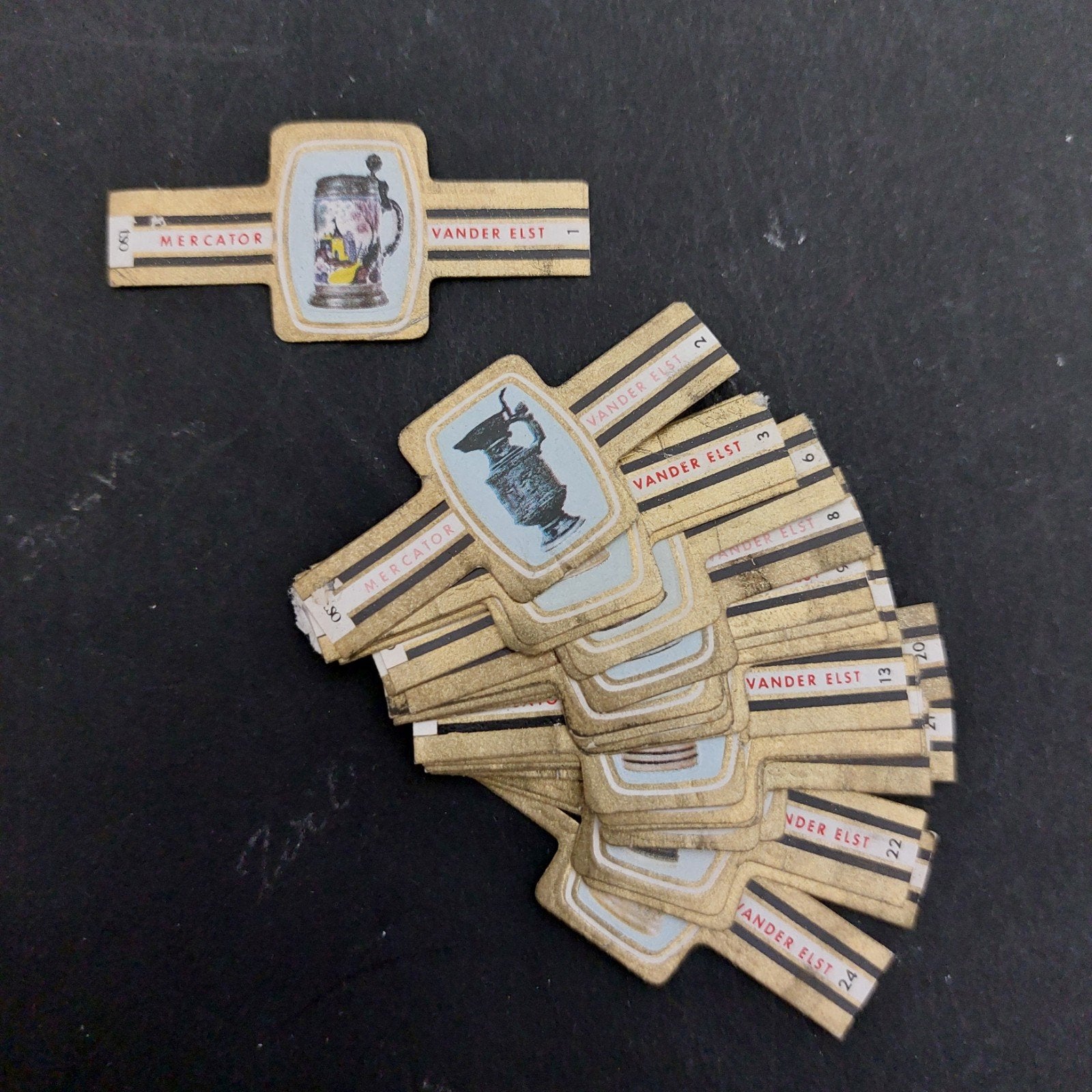 complete reeks sigarenbandjes Mercator-VDElst, Enlèvement ou Envoi, Bagues de cigare