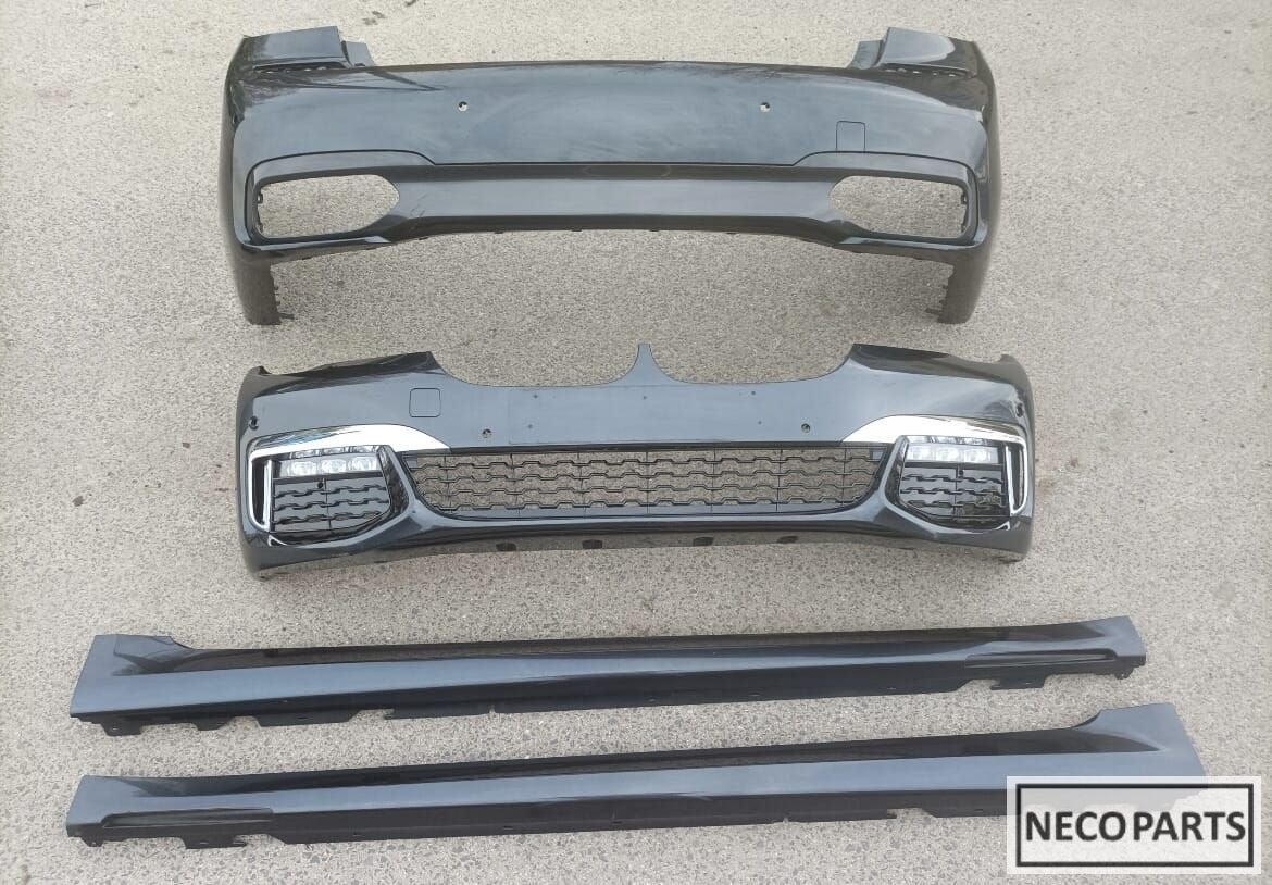 BMW 7 SERIE G11 M PAKKET BUMPER ZIJSKIRTS ALLES LEVERBAAR, Gebruikt, -, Ophalen of Verzenden, Achter