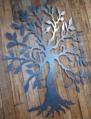 Roestige smeedijzeren levensboom, XXL!!!, Tuin en Terras, Tuinwanddecoratie, Ophalen, Nieuw