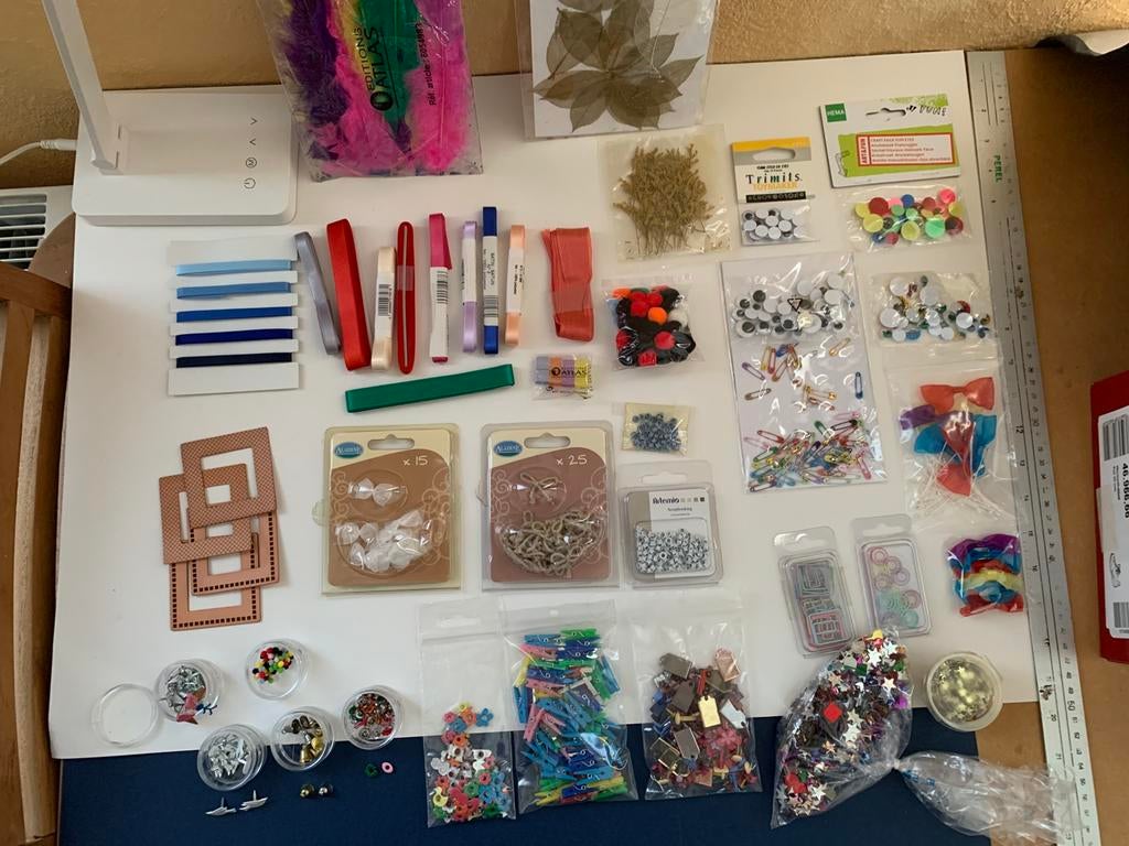 Set kleine decoraties om te knutselen, Ophalen of Verzenden, Gebruikt