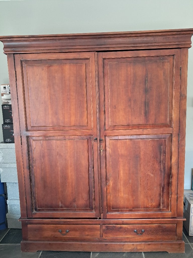 Grande armoire bois exotique, Ophalen, Gebruikt, Met deur(en)