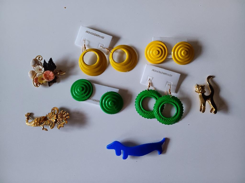 Vintage juweeltjes (oorbellen en broches), Ophalen of Verzenden, Broche