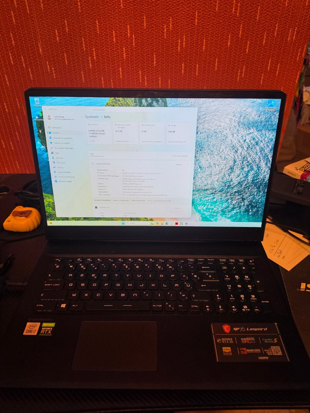 Msi gaming laptop, Informatique & Logiciels, Ordinateurs portables Windows, Msi, HDD, 17 pouces ou plus, 954 gb
