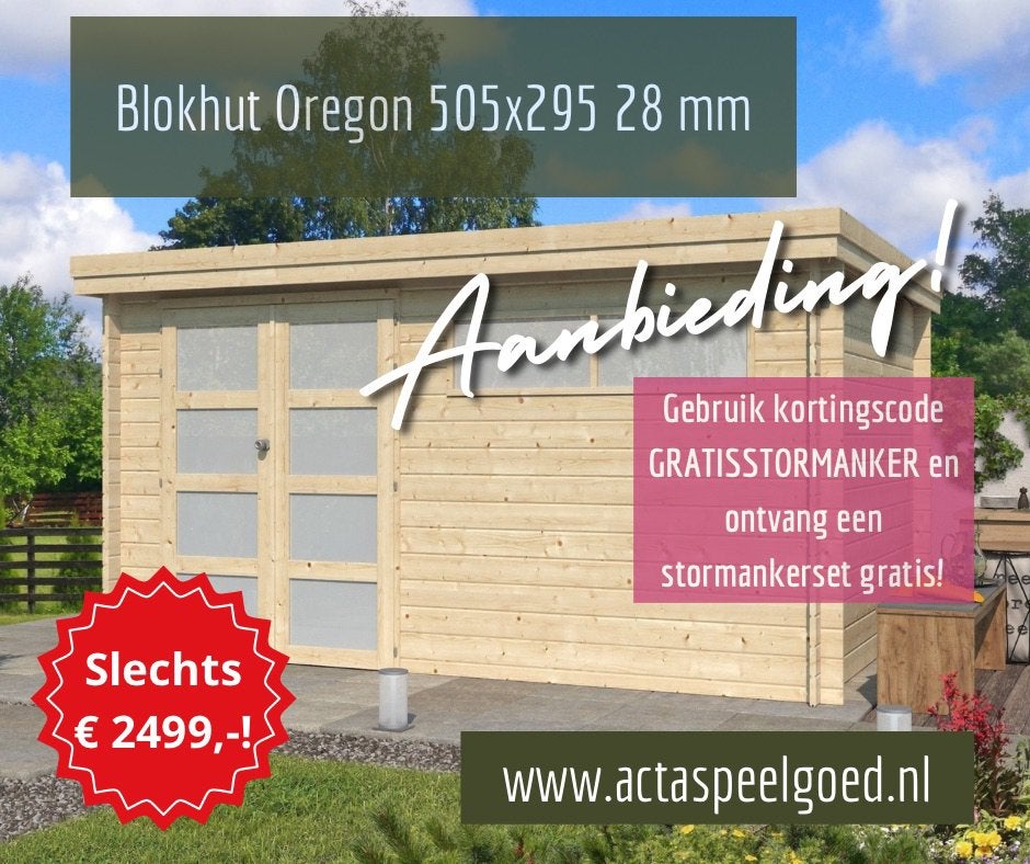 Abri en bois Abri de jardin Abri de jardin Oregon 415x295, Jardin & Terrasse, Stockage & Armoires de jardin, Neuf, Remise à vélos