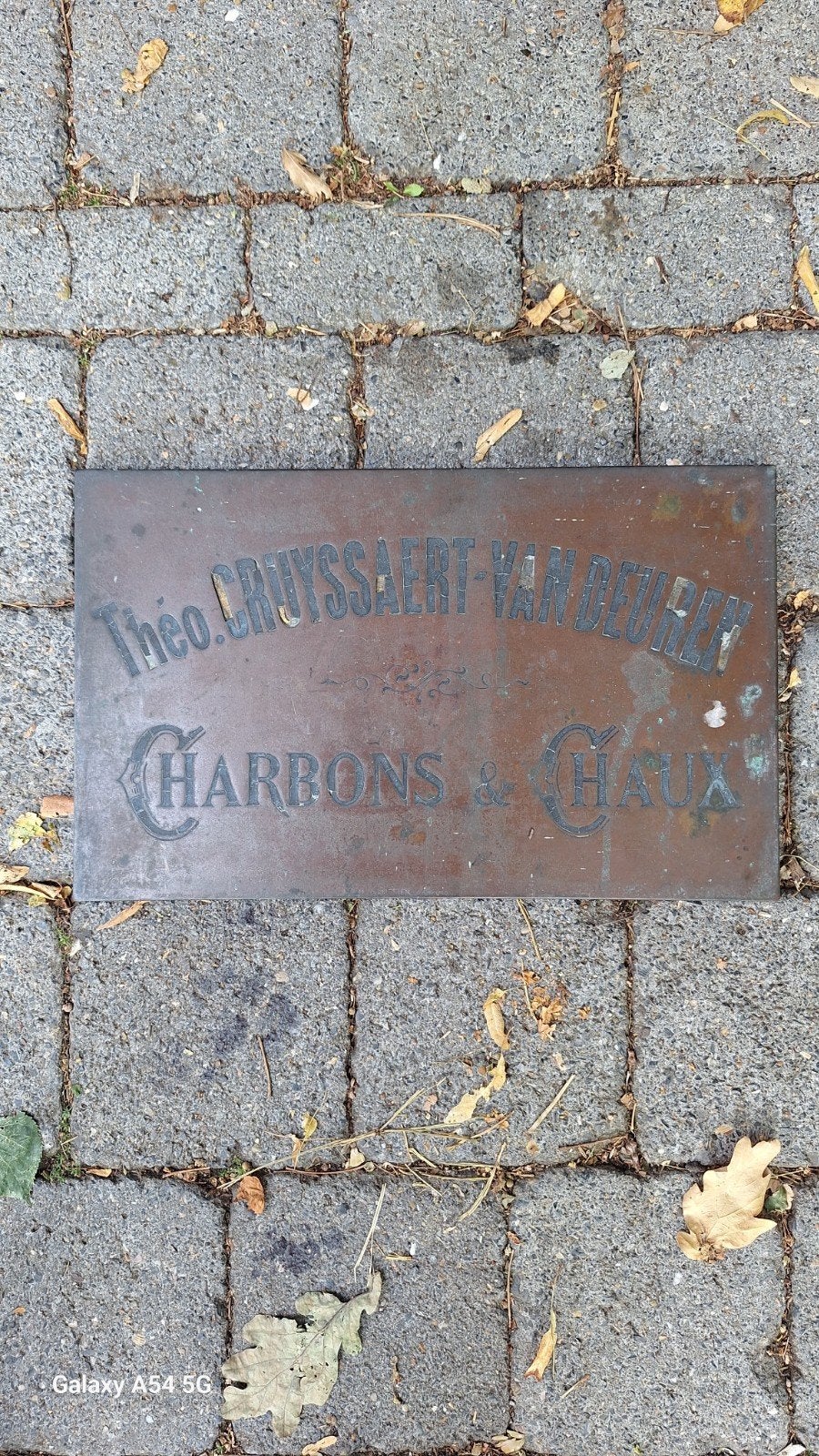 plaque signalétique en cuivre, commerce du charbon, Antiquités & Art, Antiquités | Assiettes décoratives & Carrelages, Enlèvement ou Envoi