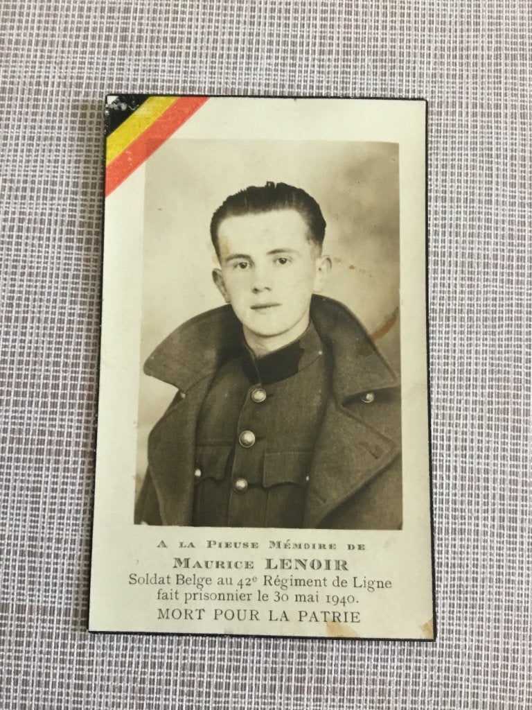 Le soldat Lenoir Momalle +prisonnier de guerre Hanovre 1942, Collections, Images pieuses & Faire-part, Image pieuse, Envoi