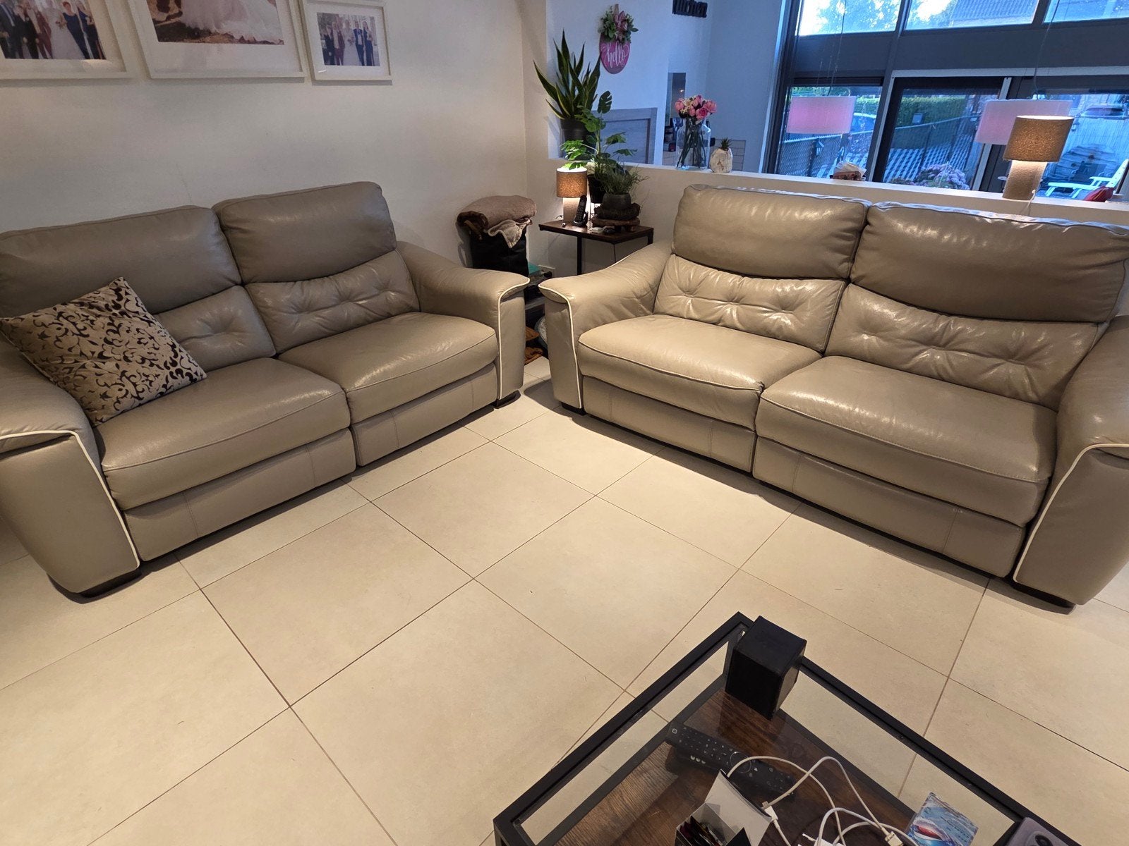 Zetel met elektrische relax functie, Huis en Inrichting, Ophalen, Gebruikt, Leer