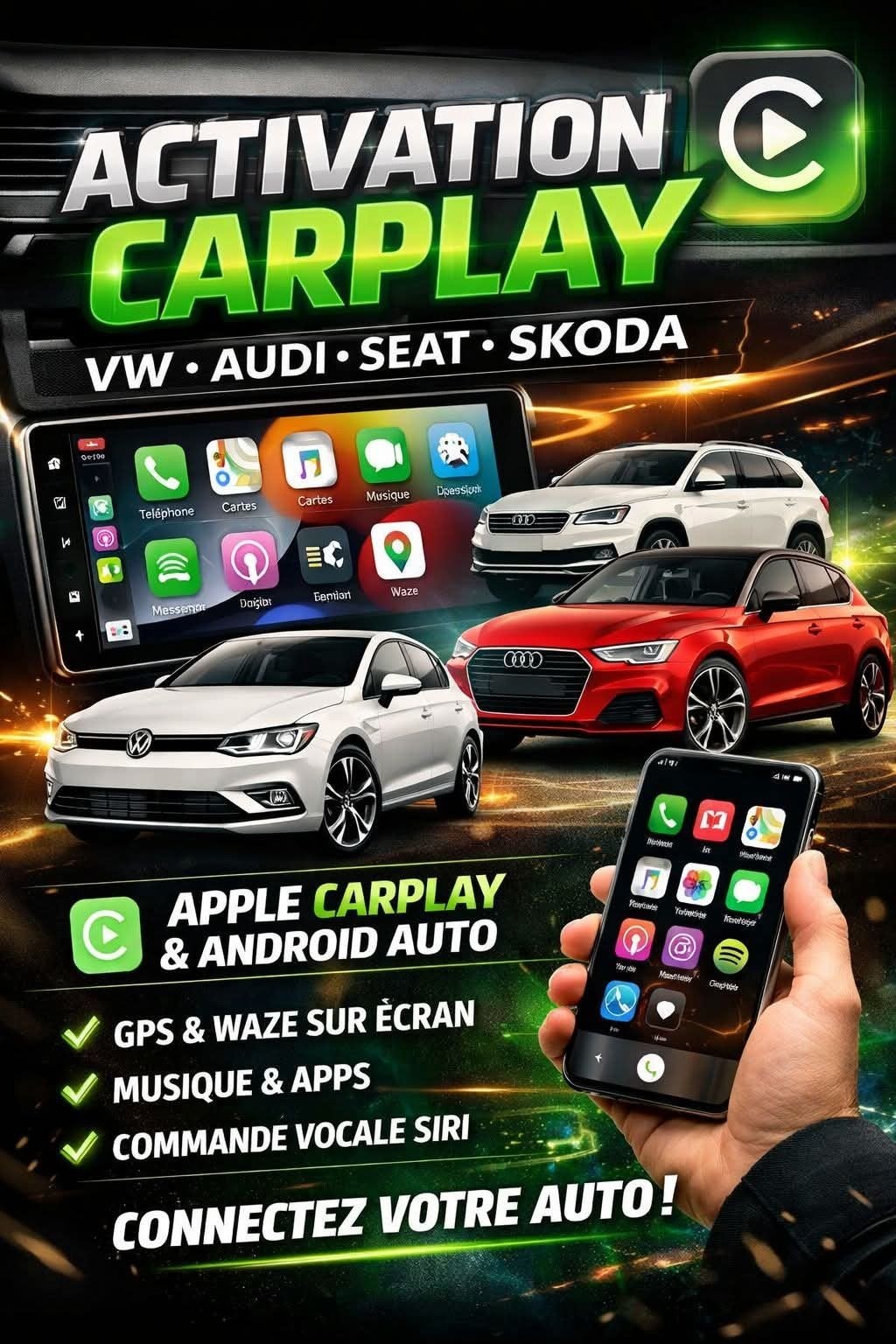 Activation carplay VW Audi Seat Skoda
