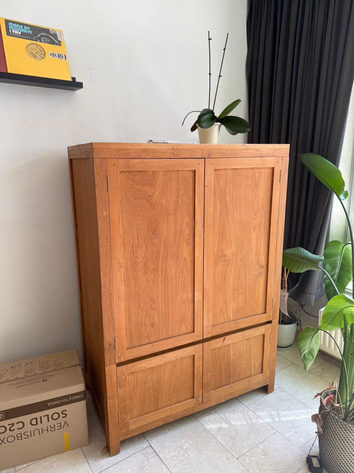 teak tv kast. af te halen in antwerpen, Ophalen
