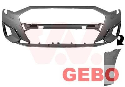 Audi A3 8Y 2020+ voorbumper +Gaten voor ParkControl PRIMER n, -, Voor, -, Nieuw