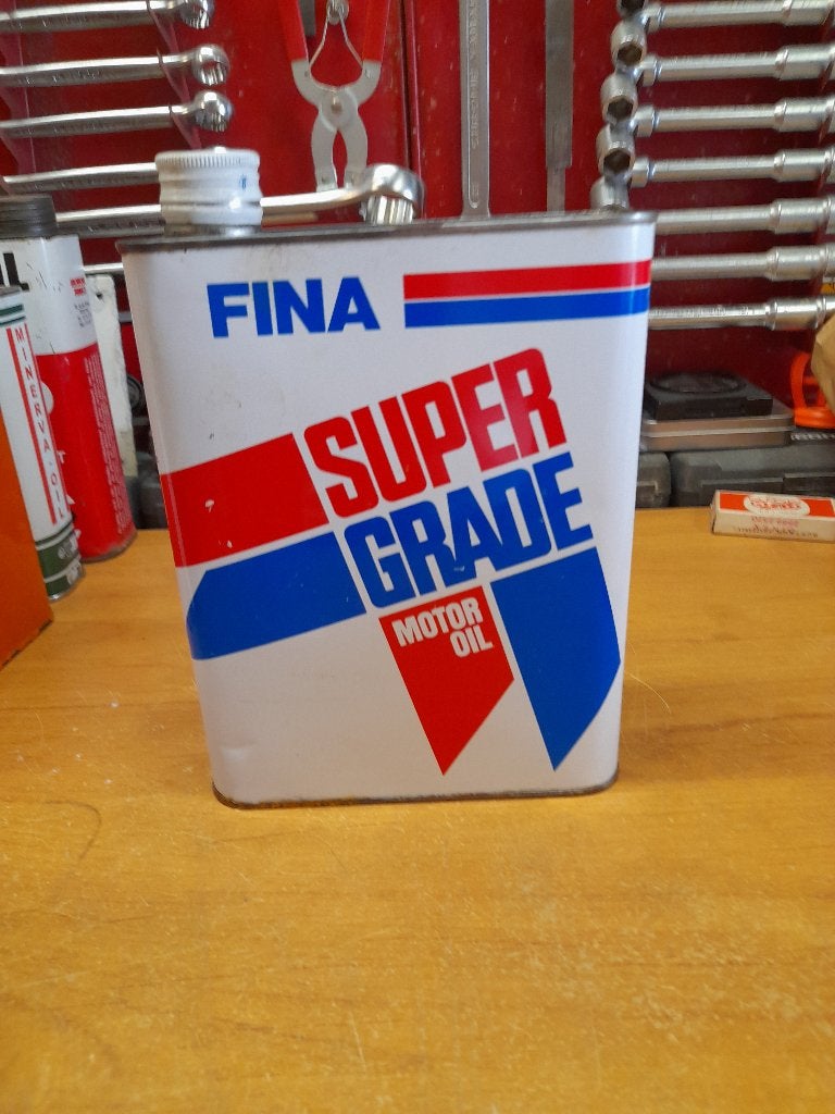 ancien bidon huile vide fina super grade, Envoi, Utilisé, Autres types