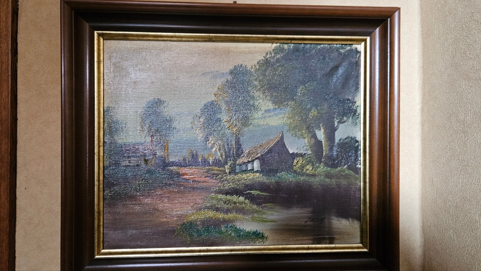 Schilderij landelijk tafereel, Ophalen