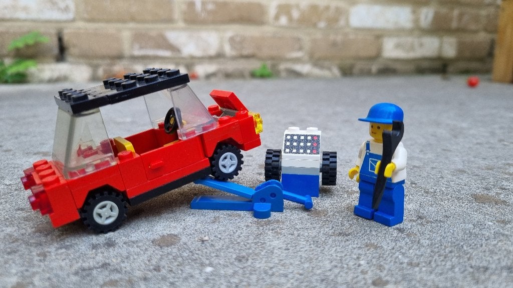 Vintage Legoland set 6655 Auto en bandenreparatie, Gebruikt, Lego, Ophalen of Verzenden, Complete set
