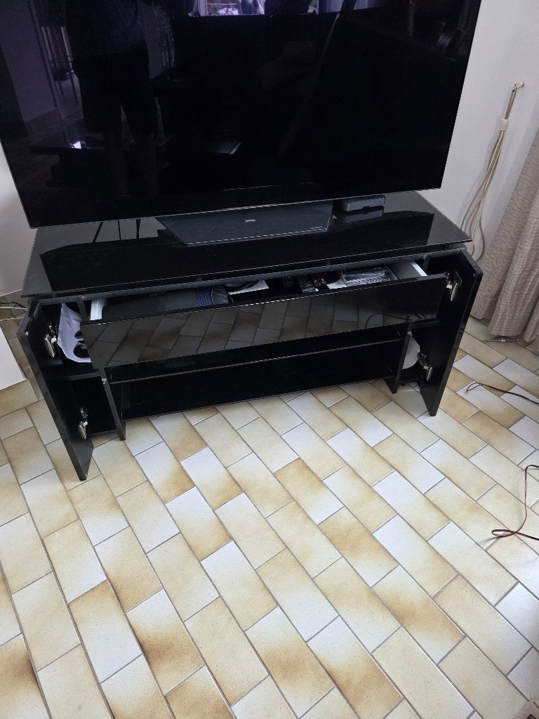Meuble TV noir, 25 à 50 cm, Moins de 100 cm, 100 à 150 cm, Enlèvement