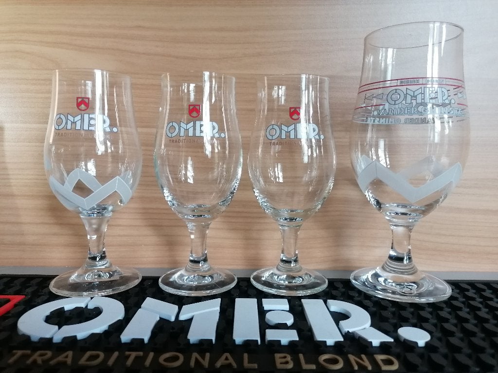 2x Omer glas 25cl zonder witte lijnen, Verzamelen, Ophalen