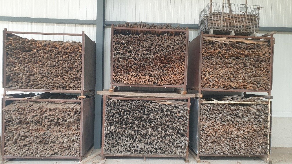 Stapel latten en balkjes, Doe-het-zelf en Bouw, Ophalen, Gebruikt, 25 tot 50 mm, Grenen