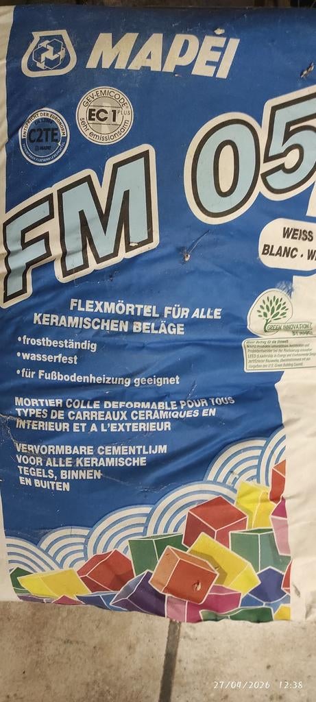 Mortier colle blanc