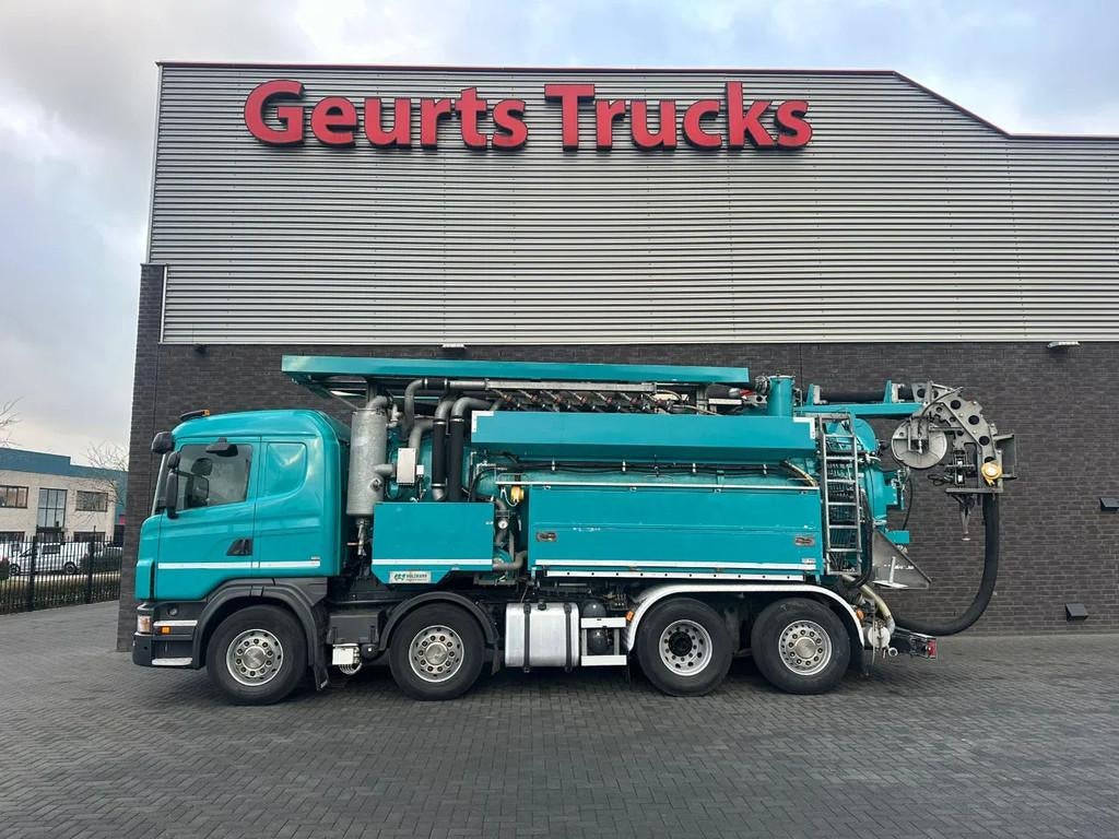 Scania G480 LB 8X2 6MNA ZUIG/SPOEL COMBI MET WATERRECYCLING, Auto's, Euro 5, Scania, 480 pk, Te koop