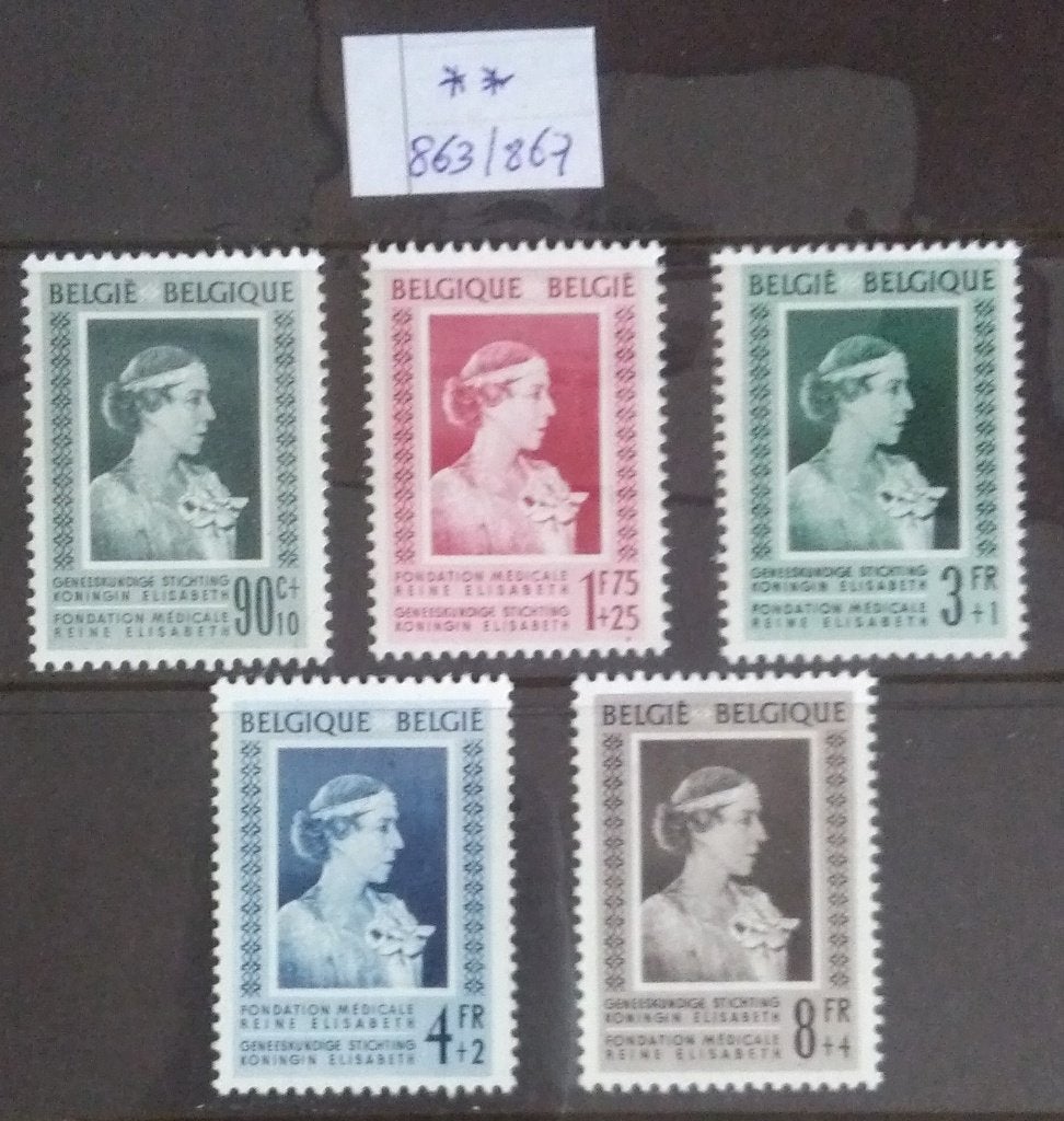 863-867 ** Geneeskundige stichting koningin Elisabeth, Ophalen of Verzenden, Zonder stempel, Postfris, Postfris