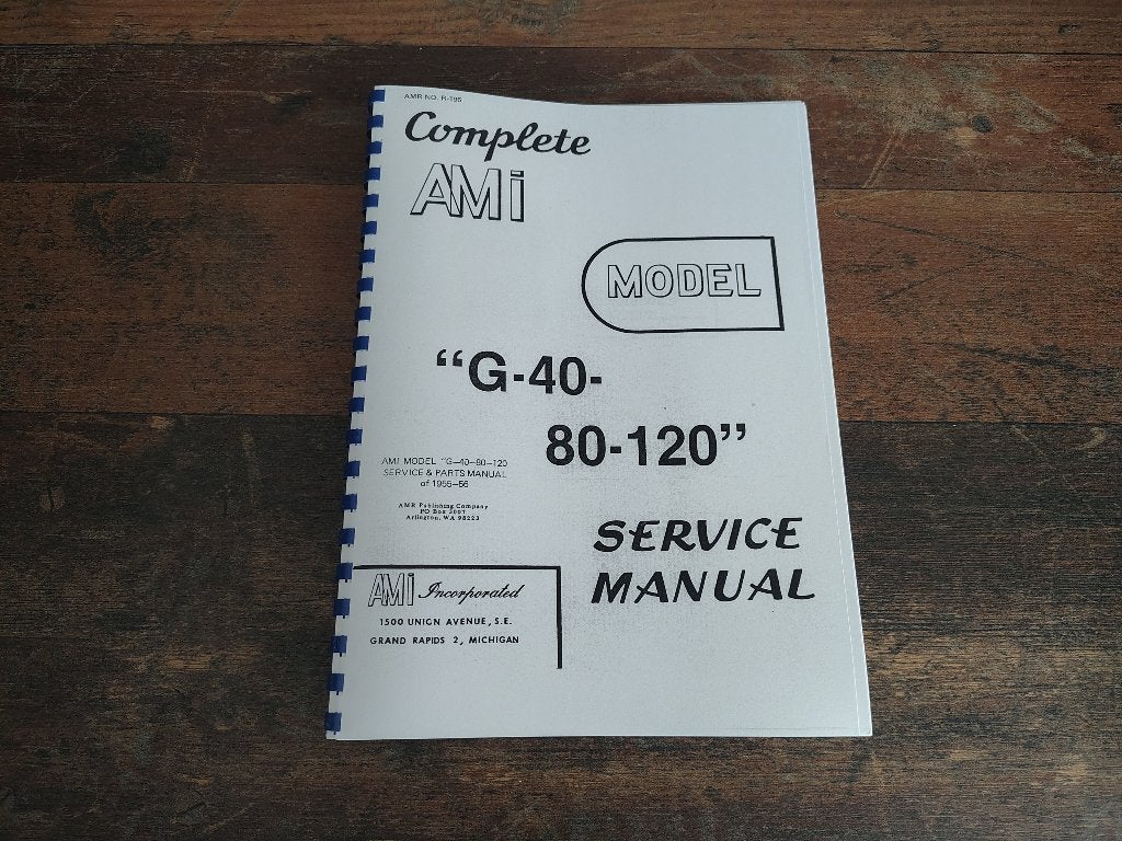 Service Manual: AMi G40/80/120 (1955) jukebox Nieuw !!, Verzenden, Ami